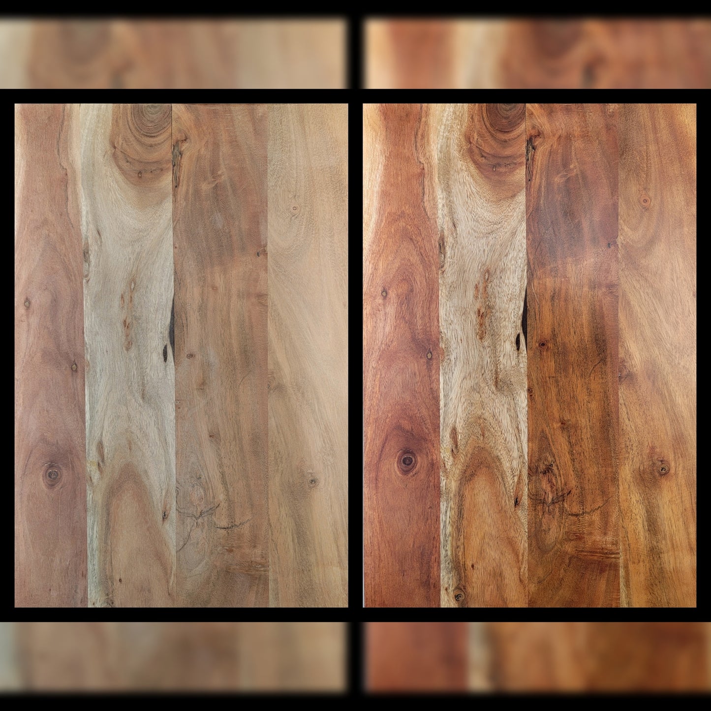 All Natural Food Safe Wood Finish Before and After