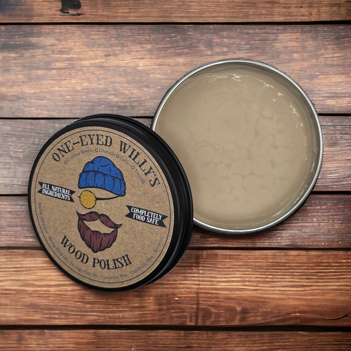 One-Eyed Willy's All-Natural Food-Safe Abrasive Wood Polish
